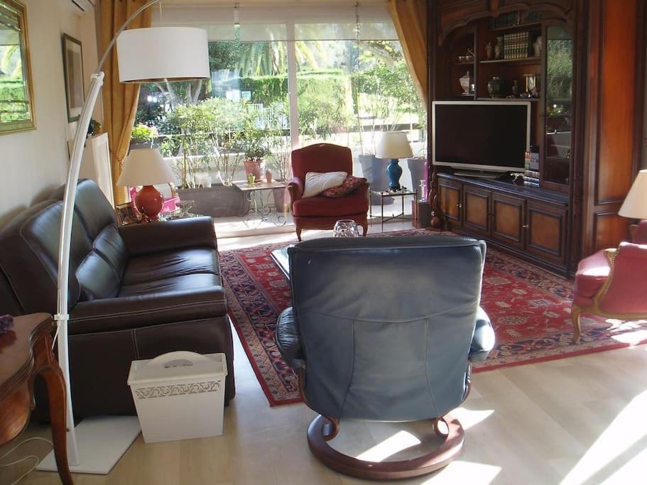 80M2 Dans Parc Classe, Piscine, Calme, 5Mn De Cannes เลอกันเนต์ ภายนอก รูปภาพ